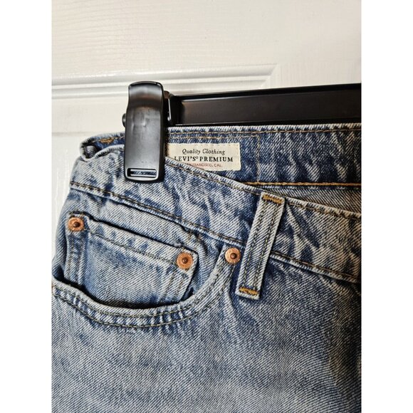 Levis 511 Straight Blue Jeans Mens 32x32 Light Wash Distressed San Francisco - Picture 4 of 11